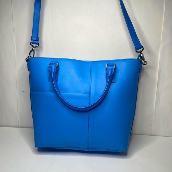 Vera Bradley Coastal Blue Leather Composition Satchel Crossbody & Shoulder Bag - Picture 6 of 14